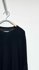 Margiela L/S Ruched Mesh Sleeve Dress