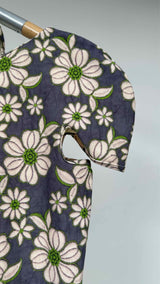 Comme Des Garçons N/S High-neck Floral Cut Out Dress