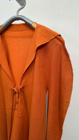 A.poc Tie-front Sailor-collar Cardigan