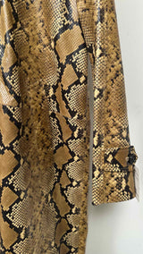 Supreme Leather Snake Trench Coat