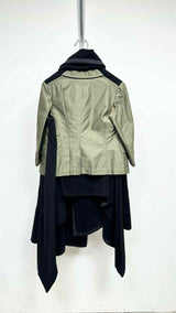 Comme Des Garcons Fleece-hybrid Hooded Over Coat