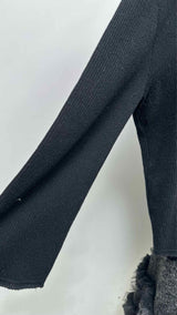 Comme Des Garcons Knit-hybrid Tiered Ruffle-bottom Dress