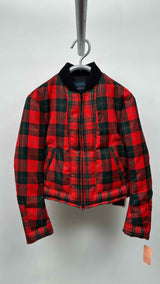 REGULATION Yohji Yamamoto Cropped Plaid Down Jacket