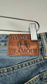 Hysteric Glamour Distressed Studded Denim Shorts