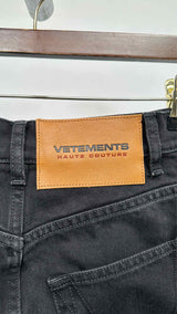 Vetements High-Waist Flared Denim Skirt
