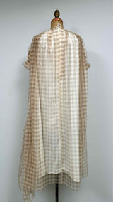 Chika Kisada Check Mesh Covered Wide Dress