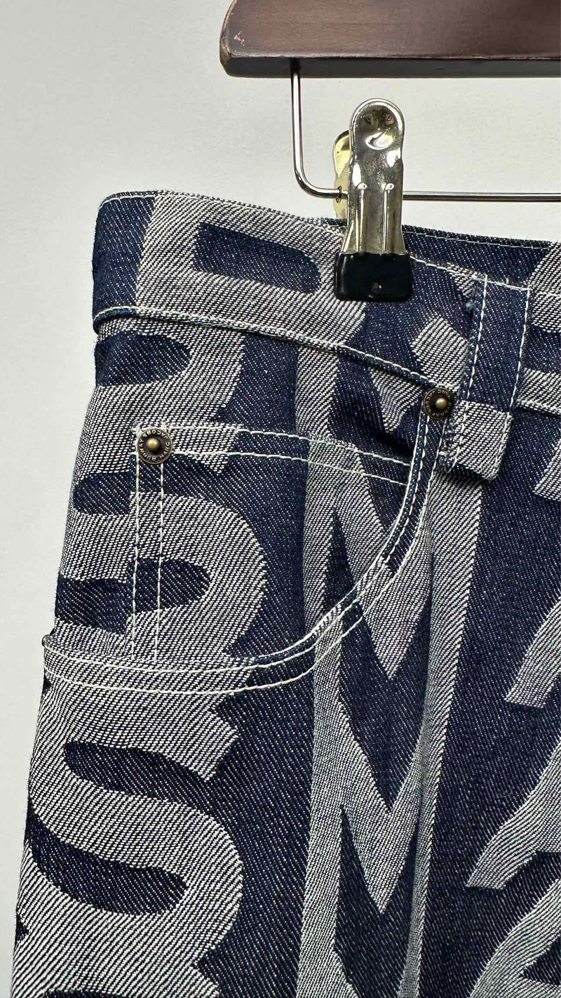 Marc Jacobs Monogram Wide Flare Jeans