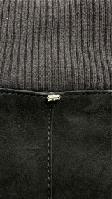 Sportmax Cropped Suede Leather BomberJacket