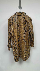 Supreme Leather Snake Trench Coat