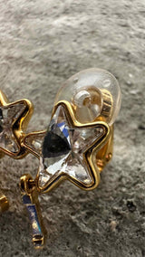 Gucci Crystal-star Script Earrings