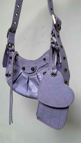 Balenciaga Croc-embossed Cargole XS Shoulder Bag