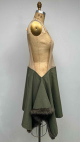 Comme Des Garcons N/S Mesh Top Fur-line Hybrid Dress