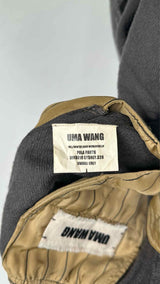 Uma Wang Velvet Side Stripe Wide Fringe Easy Pants