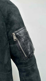 R13 Shearling MA-1 Bomber Jacket