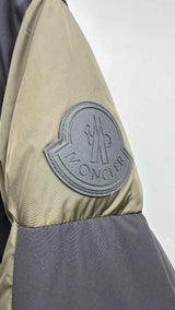 Moncler Paneled Two-tone Hooded Down Jacket