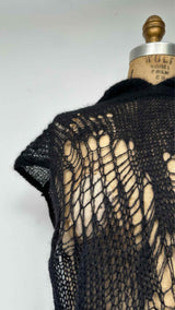 Rick Owens Loose-knit Hooded Long Cover Vest