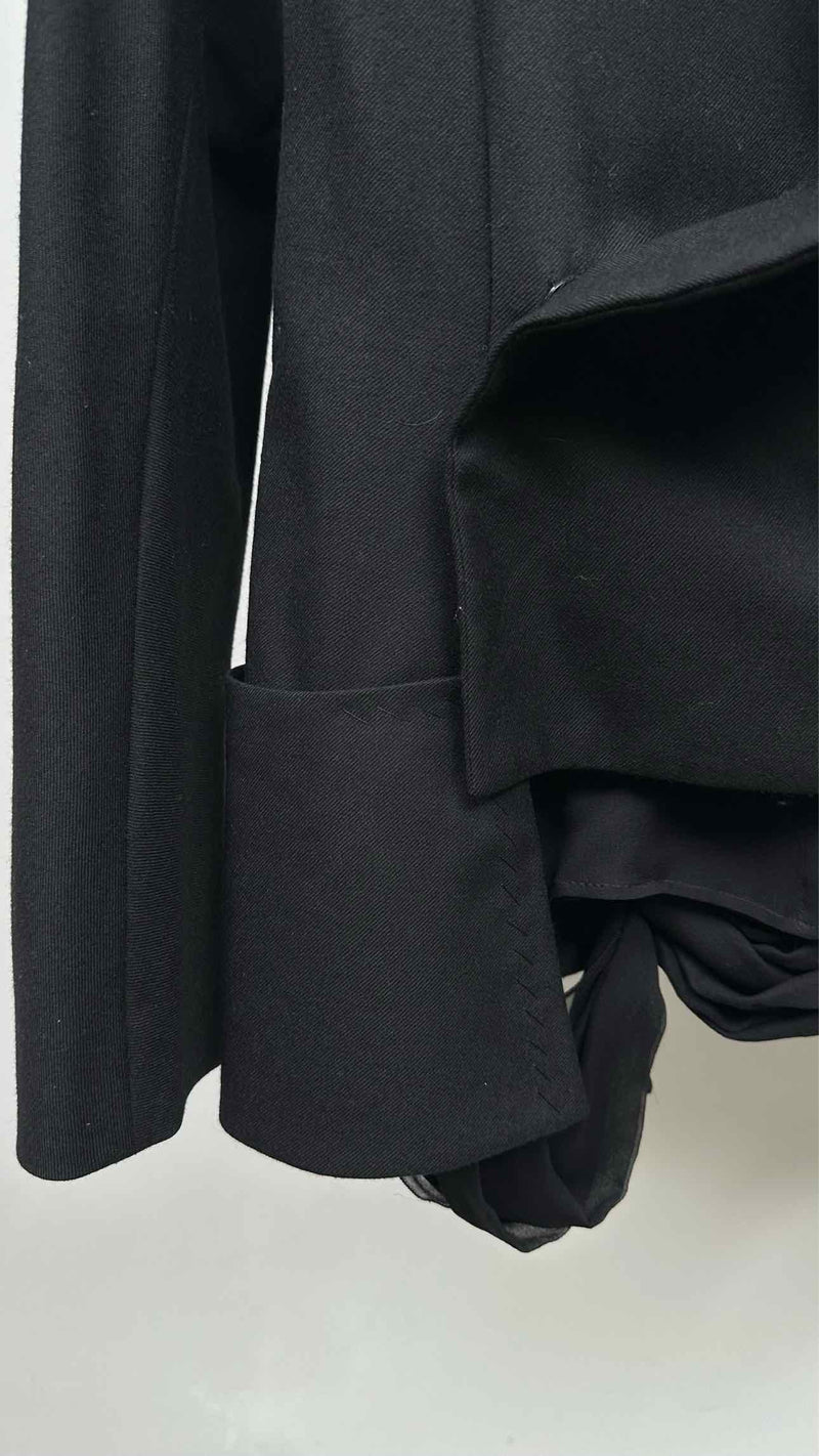Yohji Yamamoto Back Silk Lace-up Detailed Jacket