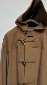 AURALEE Hooded Camel Duffle Coat
