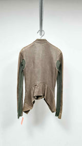 Rick Owens Knit-hybrid Leather Bomber Jacket