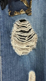 Number (N)ine Kurt Cobain Patchwork Bootcut Jeans