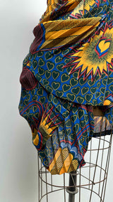 Junya Watanabe N/S Asymmetrical Psychodelic Pleated Dress