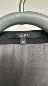 Gucci N/S Lace-up Silk Safari Dress