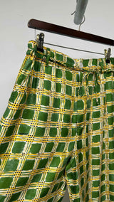 Marni Check Fields Silk Wide Easy Pants