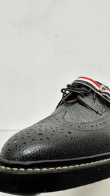 Thom Browne Stripe-buckled Wingchip Derby Shoes