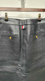 Thom Browne Button-up Striped Leather Skirt
