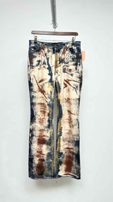 Just Cavalli Rust-dye Printed Flare Jeans