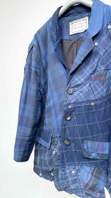 By Walid Multi Check Patchwork Blazer Jacket