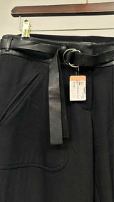 Prada Boot-cut Leather Waist Pants