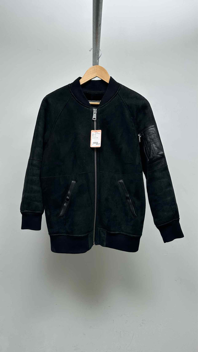 R13 Shearling MA-1 Bomber Jacket