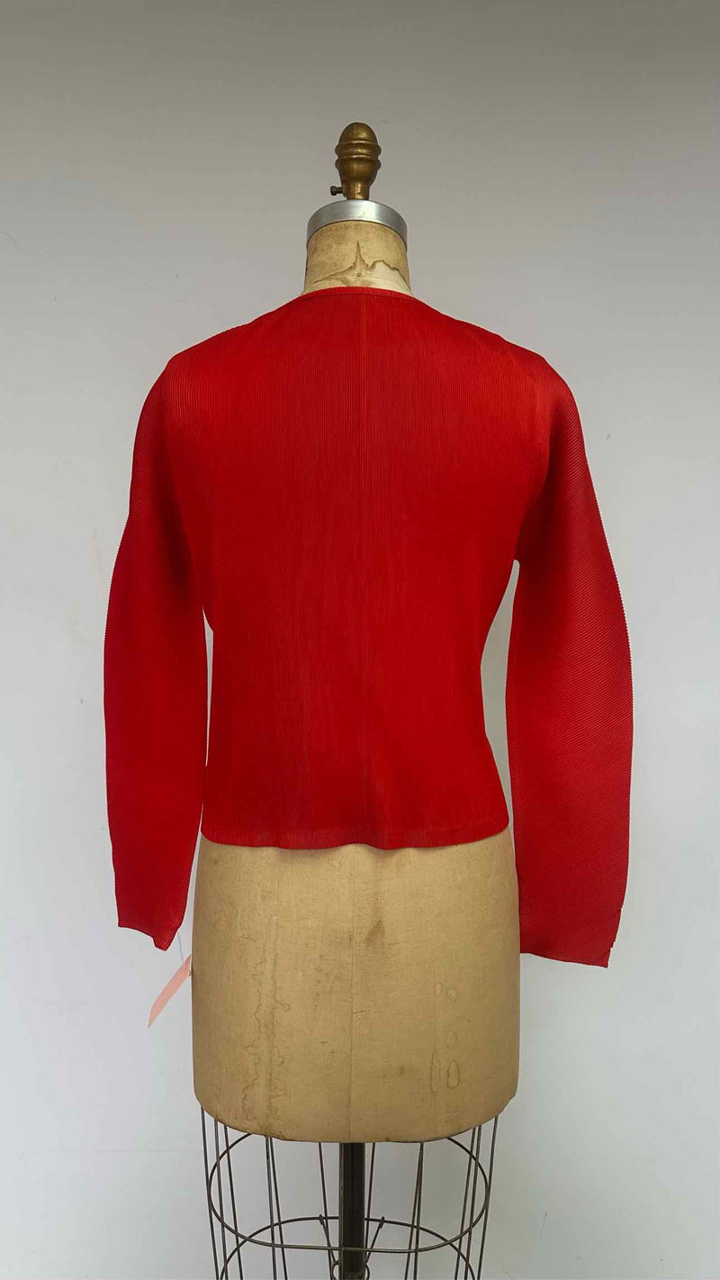 Pleats Please Pleated Top-button Cardigan