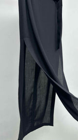 Ann Demeulemeester Slit Belted Long Skirt