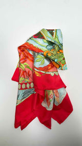 Hermes Amazon Print Silk Scarf