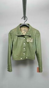 Courreges X UTA Arline Flight Crew Uniform Faux Leather Jacket