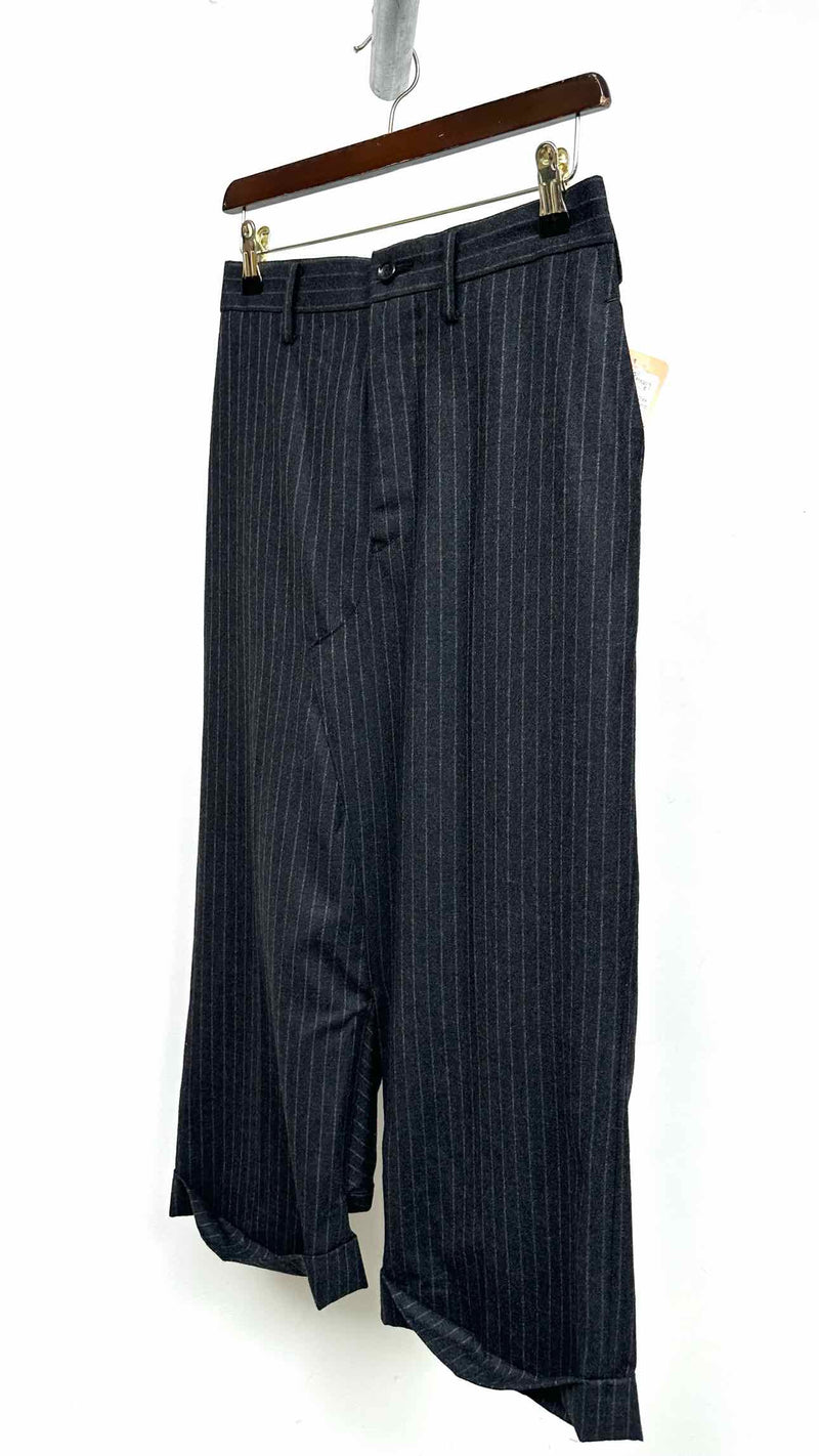 Junya Watanabe High-waisted Drop-crotch Stripe Wide Pants