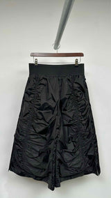 Simone Rocha Elastic-waist Wide Ruched Padded Shorts