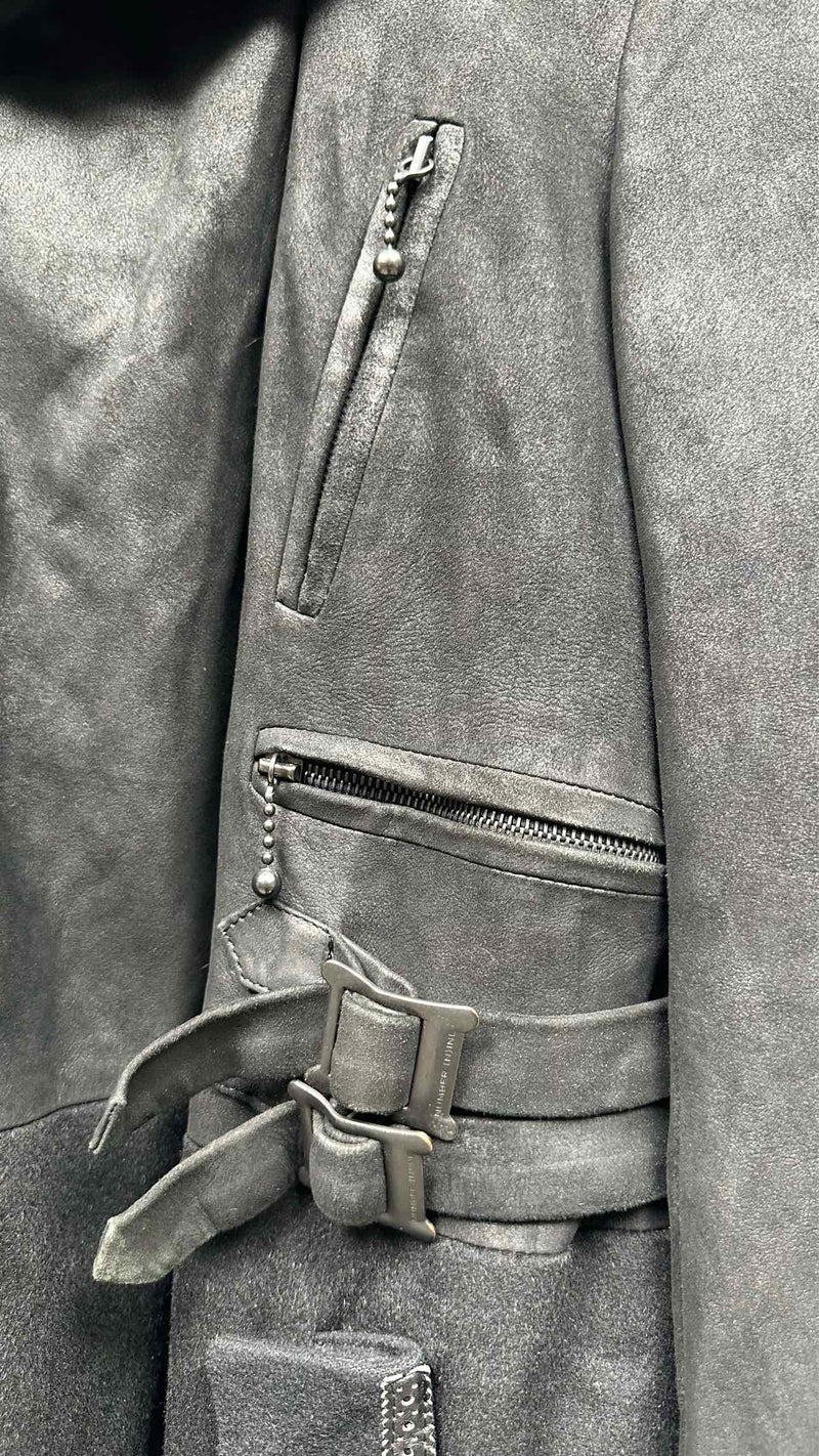 Number (N)ine Detailed Suede Hybrid Coat