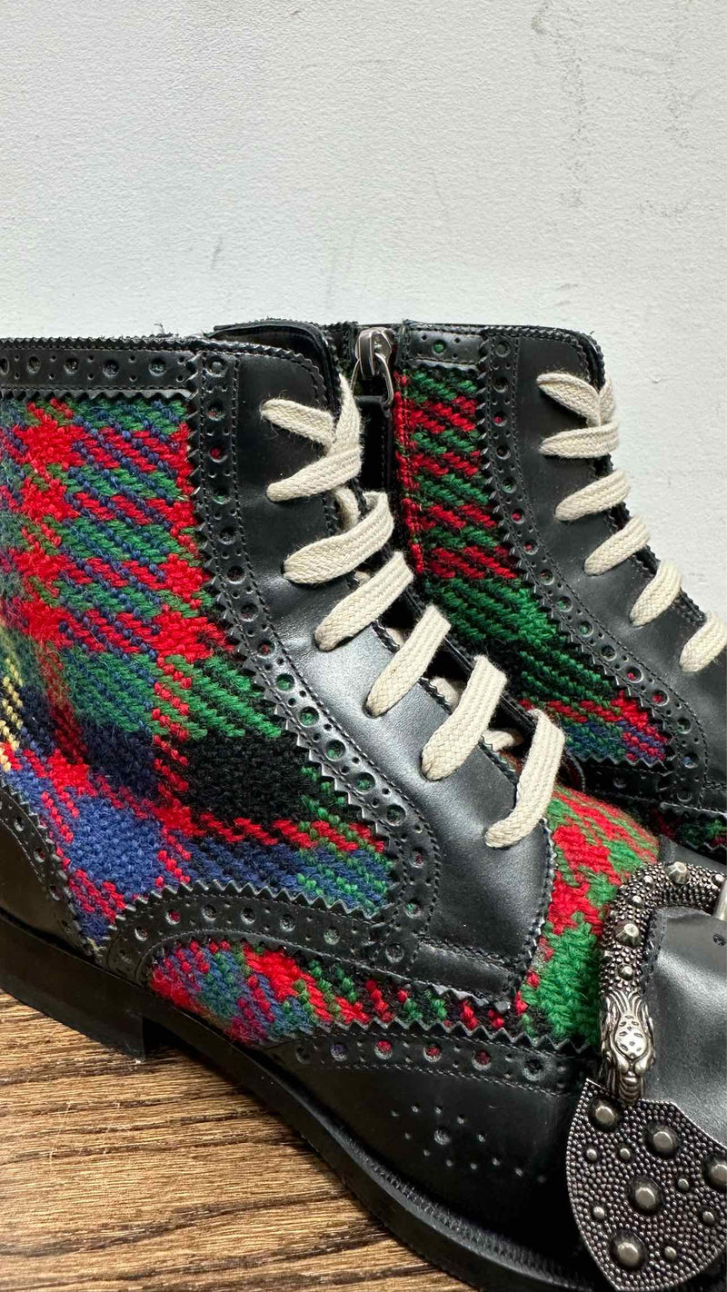 Gucci Tartan Queercore Boots