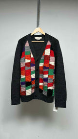 Marni Patchwork Heavy-knit Cardigan