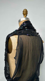 Ann Demeulemeester Silk Sequin Wrap Sheer Set-up