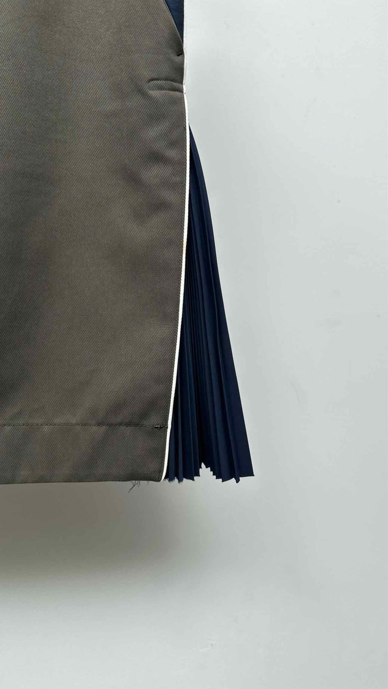 Sacai Side-pleated Hybrid Skirt