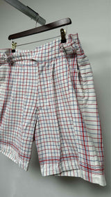 Margiela Plaid Cotton-tweed Shorts