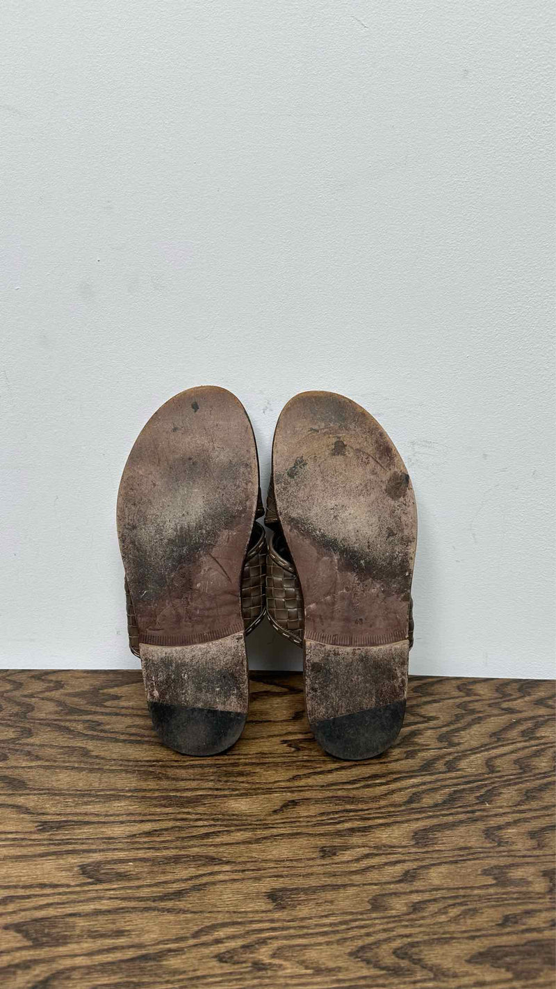 Bottega Veneta Woven-Leather Sandals