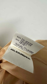 Jil Sander N/S Satin Metallic-Textured Dress