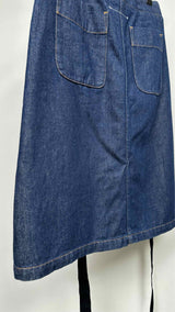 MM6 Button-Up Wrap Denim Skirt