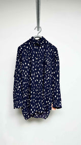 Balenciaga Polka-dot Satin Oversized Shirt