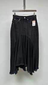Vetements High-Waist Flared Denim Skirt